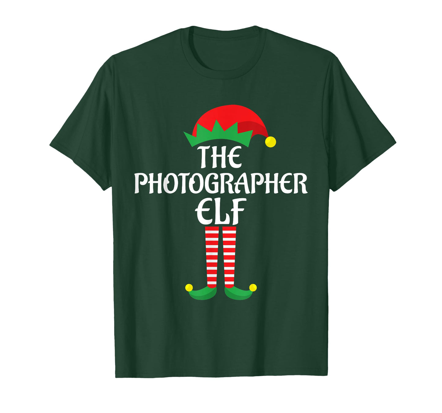 Photographer Elf Christmas Theme Family Group Matching Xmas T-Shirt