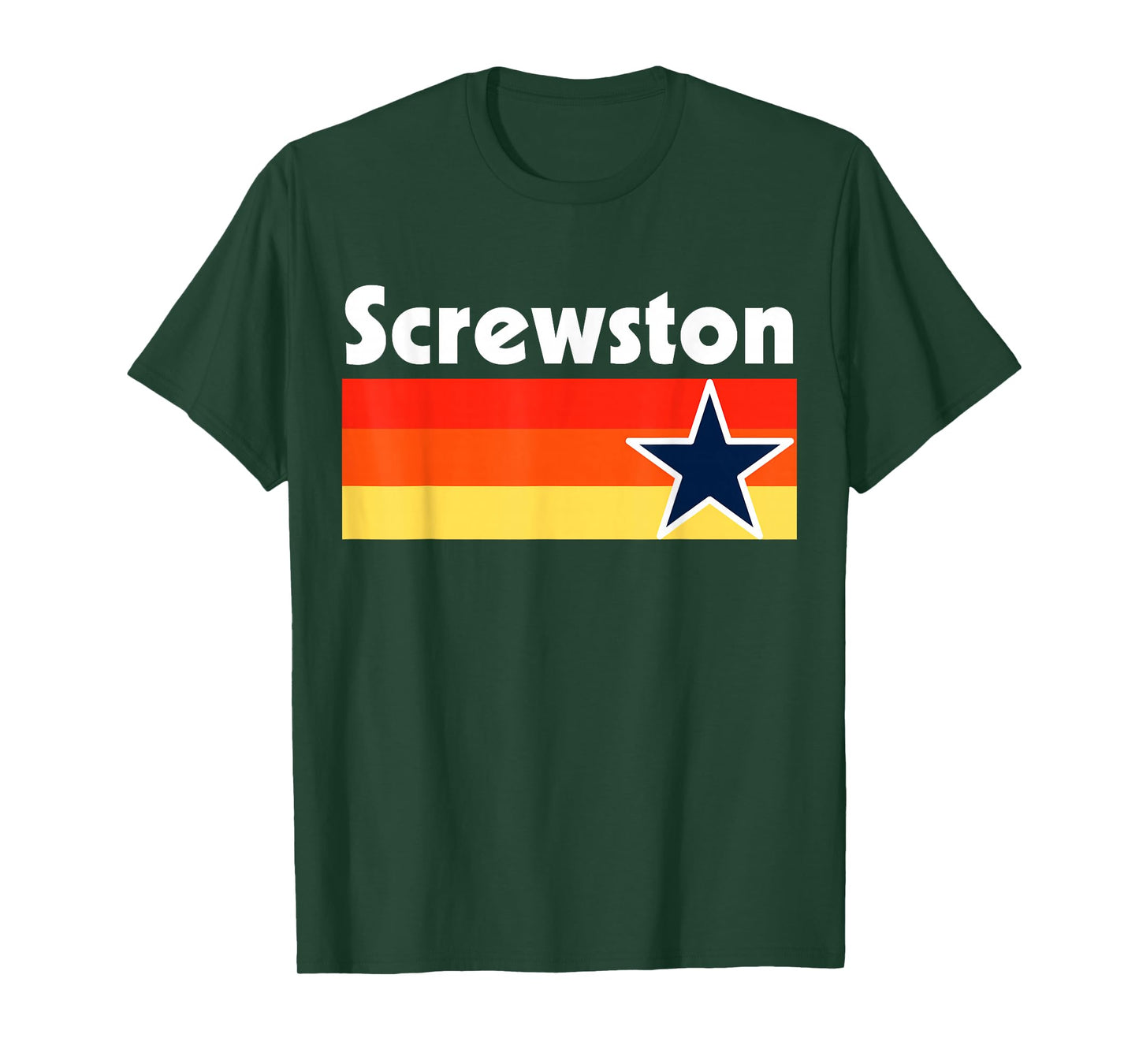 Screwston Texas H-town Houston Retro Blue T-Shirt