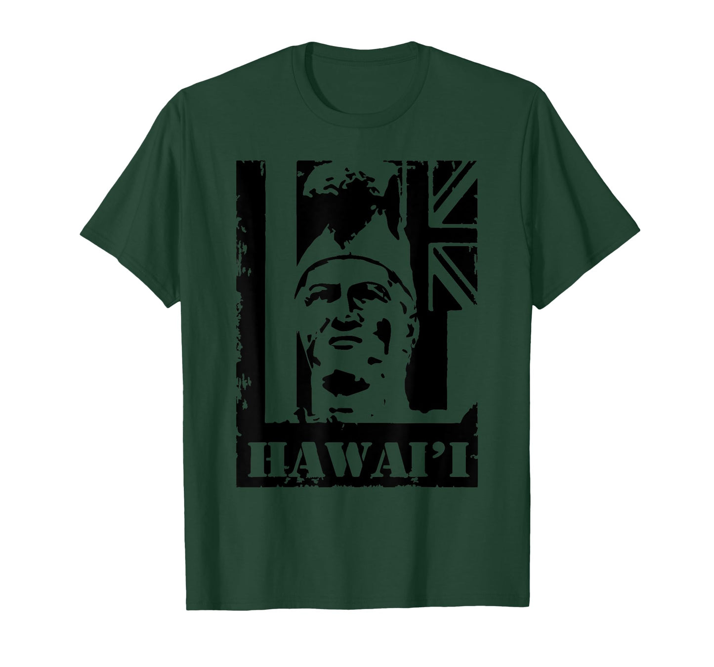 Hawai'i King Kamehameha (black ink) by Hawaii Nei All Day T-Shirt