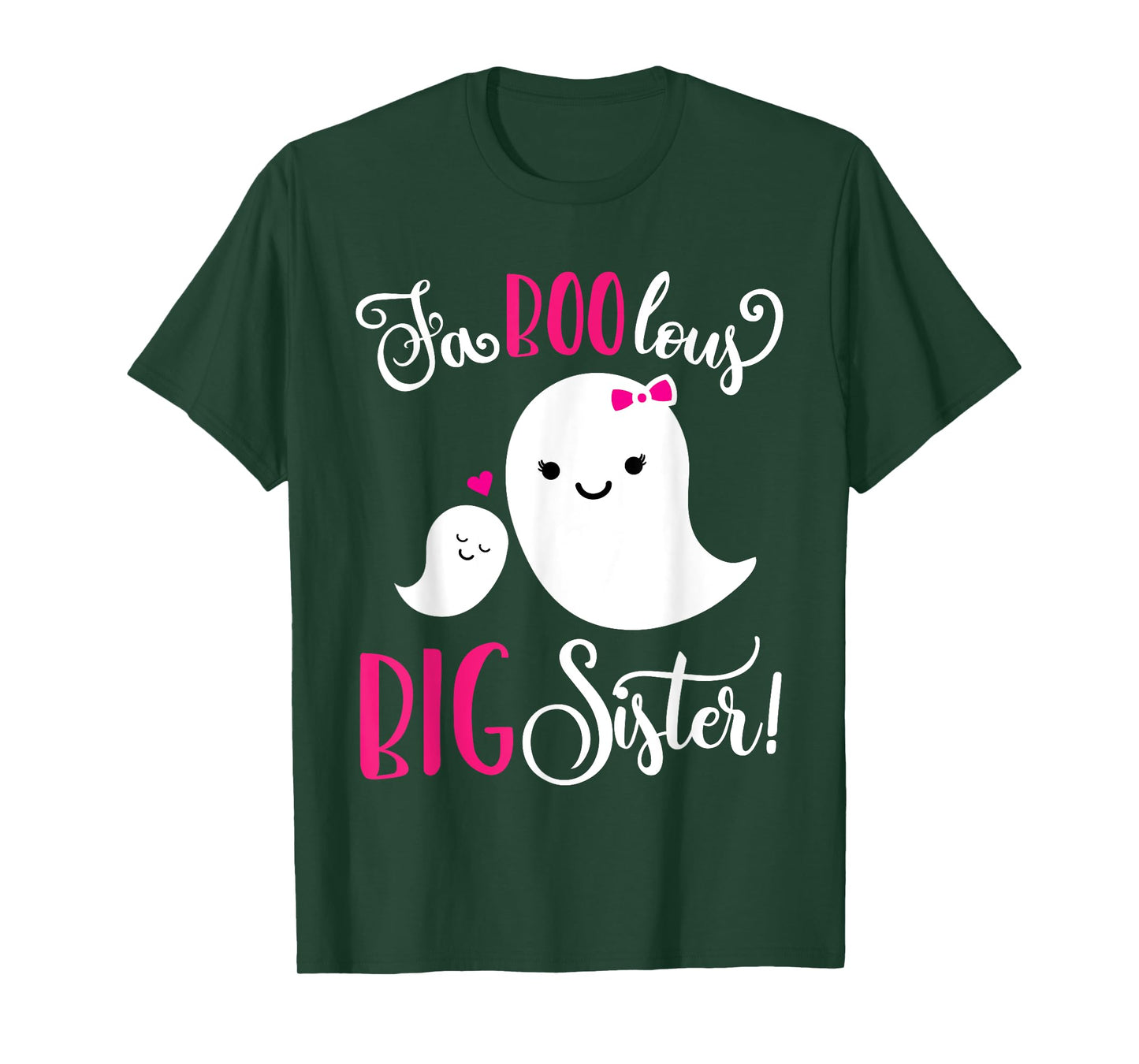Big Sister Pregnancy Announcement Ghost Cute Halloween Girls T-Shirt