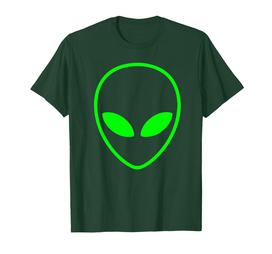 Green Alien Head T-Shirt