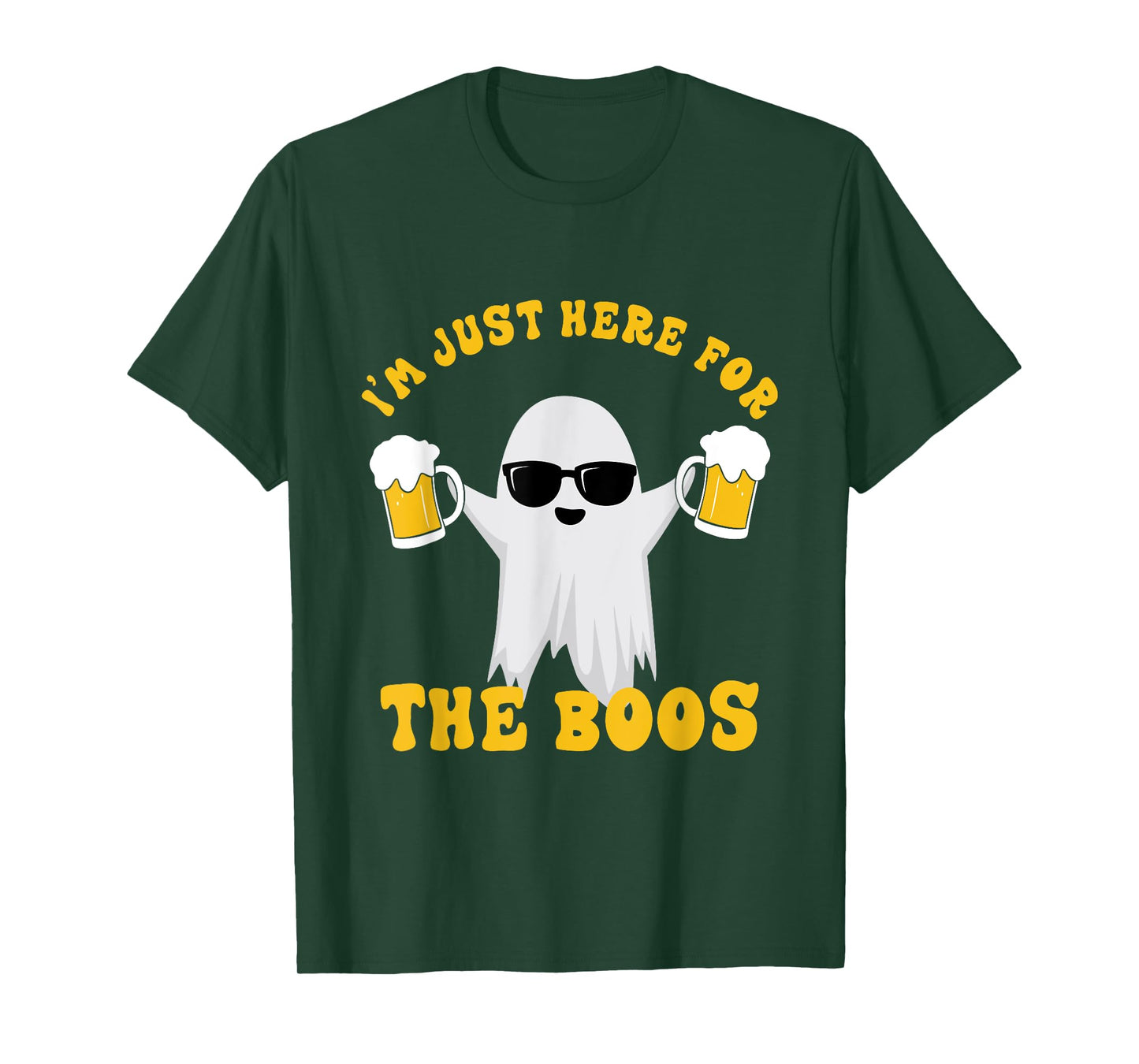 I’m Just Here For The Boos Funny Ghost Halloween Men Women T-Shirt