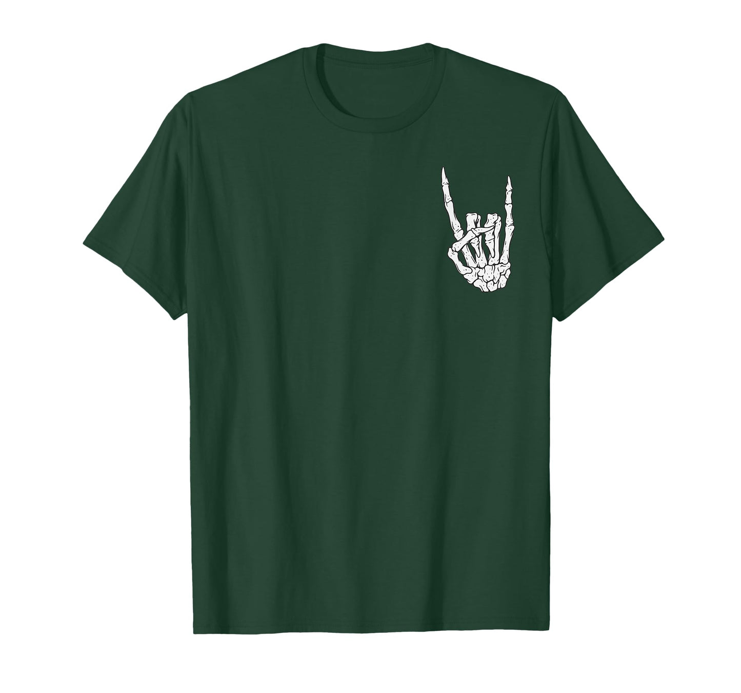 Skeleton Rock Hand Pocket Lazy Halloween Costume Cool Bones T-Shirt