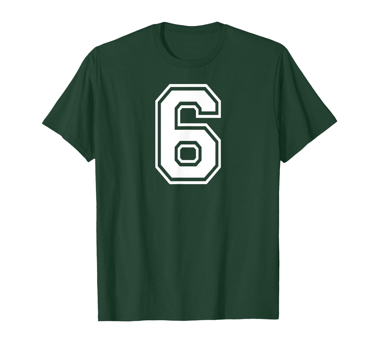 6 Number Six Team Sports Graphic Design Matching Varsity T-Shirt