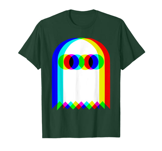 Halloween Glitch Ghost - Multicolor Spooky T-Shirt