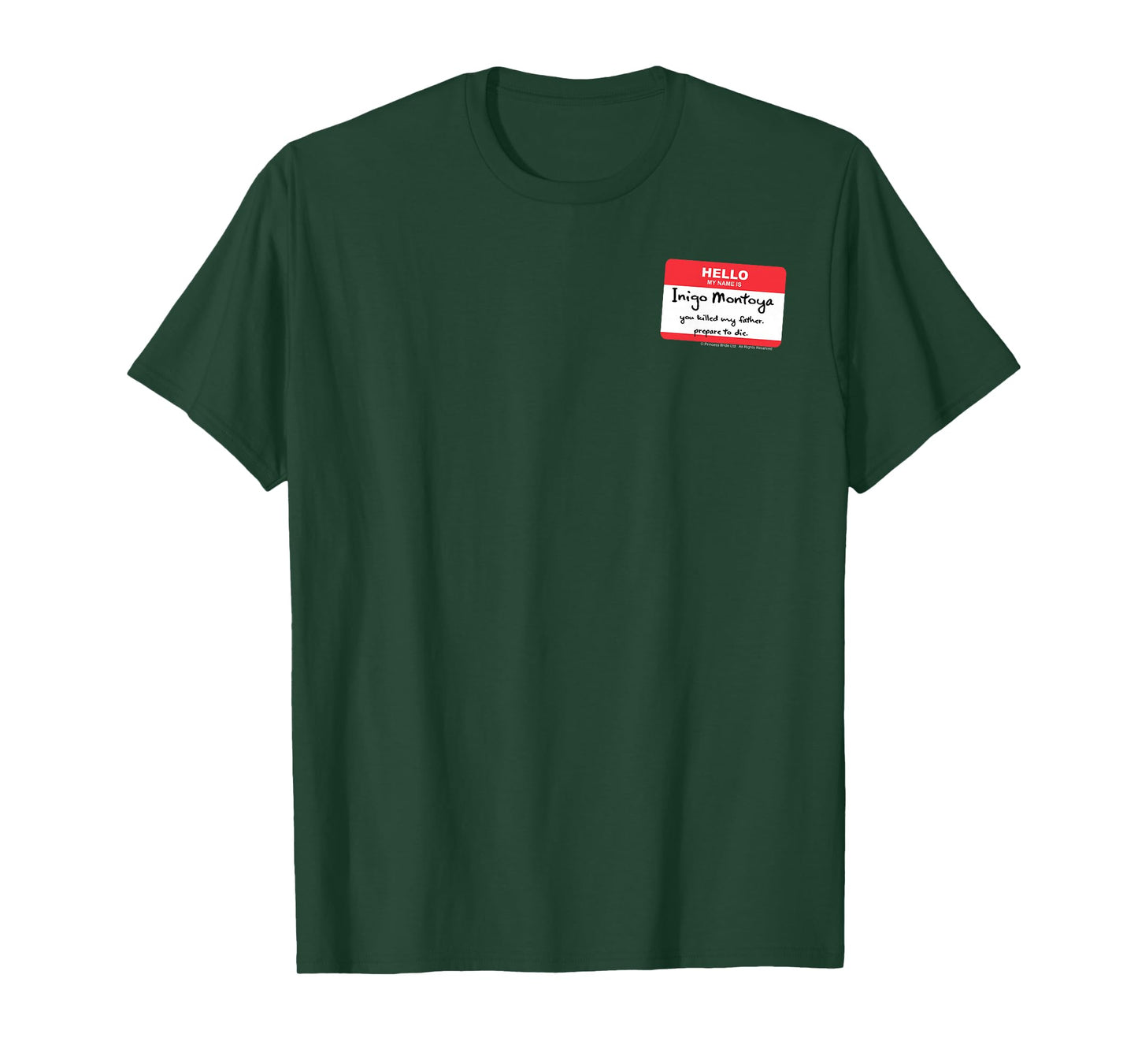 The Princess Bride Inigo Montoya Name Tag T-Shirt