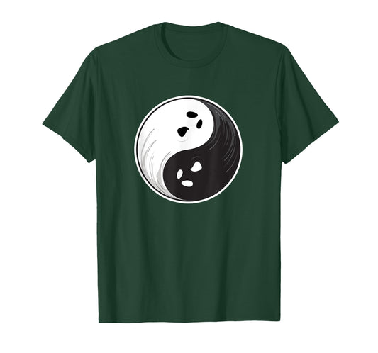 Halloween Ghosts Yin Yang T-Shirt