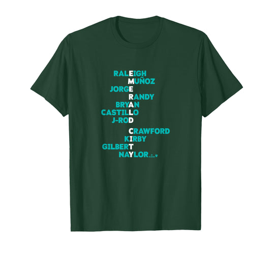 Emerald City Acrostic - Seattle Baseball T-Shirt