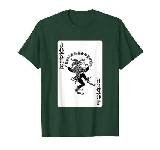 Joker Casino Poker Card Games Playing Cards Black Jack T-Shirt