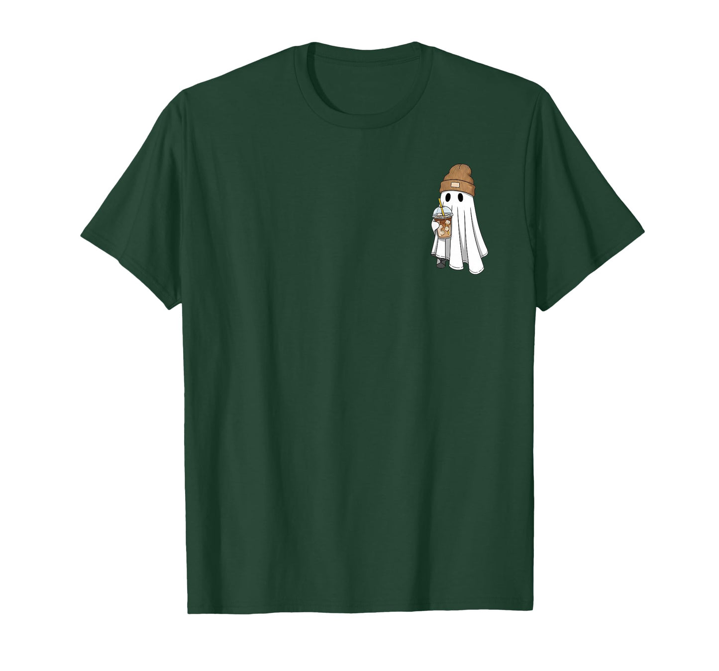 Spooky Season Cute Ghost Ice Coffee Halloween Costume T-Shirt