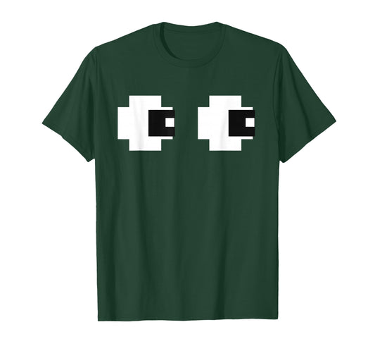 Retro Arcade Game Ghost Eyes Halloween Group Costume T-Shirt