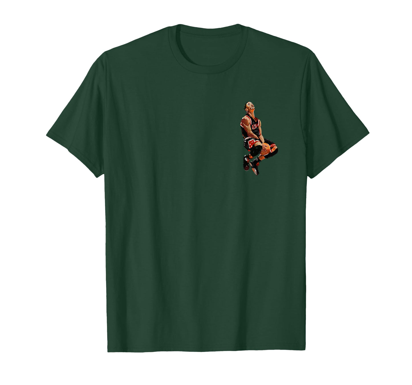impressionistic d Rose Jersey T-Shirt Small