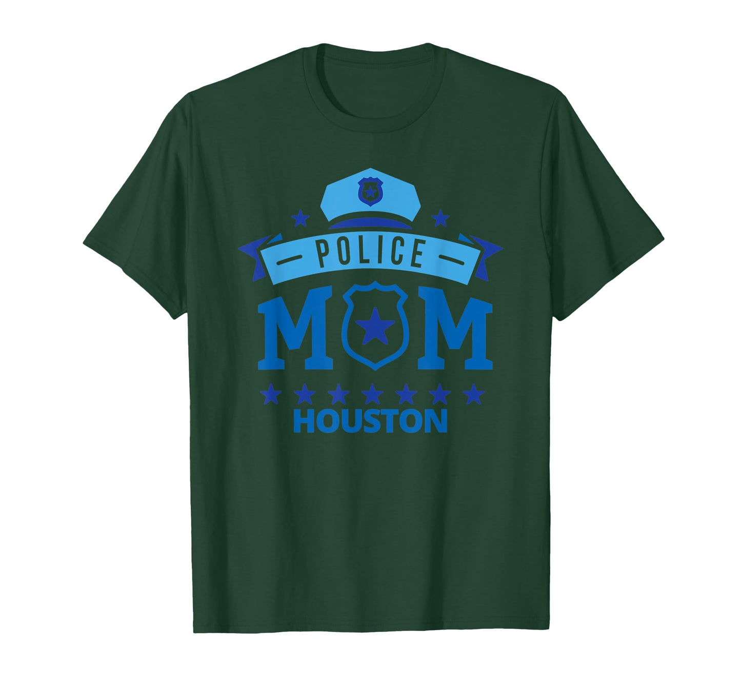 Police Mom Houston Texas Gift for Mother T-Shirt