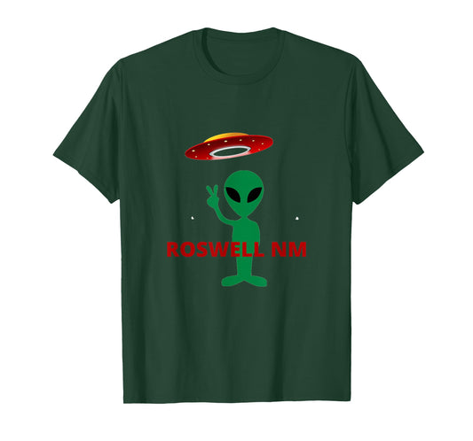 Roswell NM Alien UFO Abduction ETs Flying Saucer Men T-Shirt