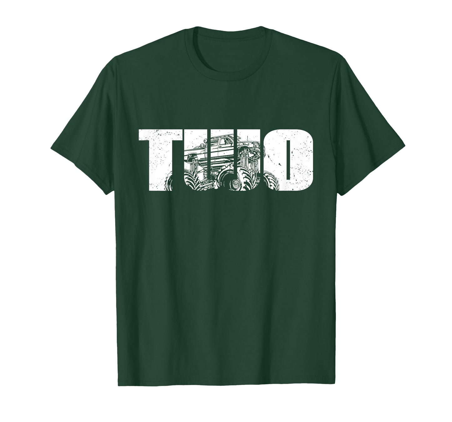 2 Year Old Shirt 2nd Birthday Monster Truck Boys Girls Kid T-Shirt