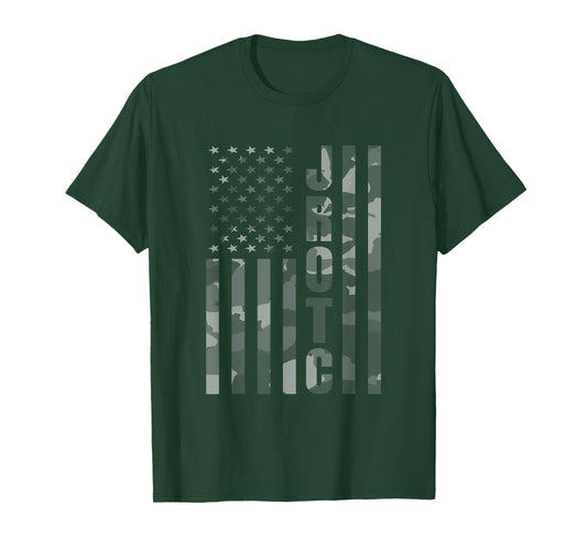 JROTC Cadet United States Junior ROTC Camouflage US Flag T-Shirt