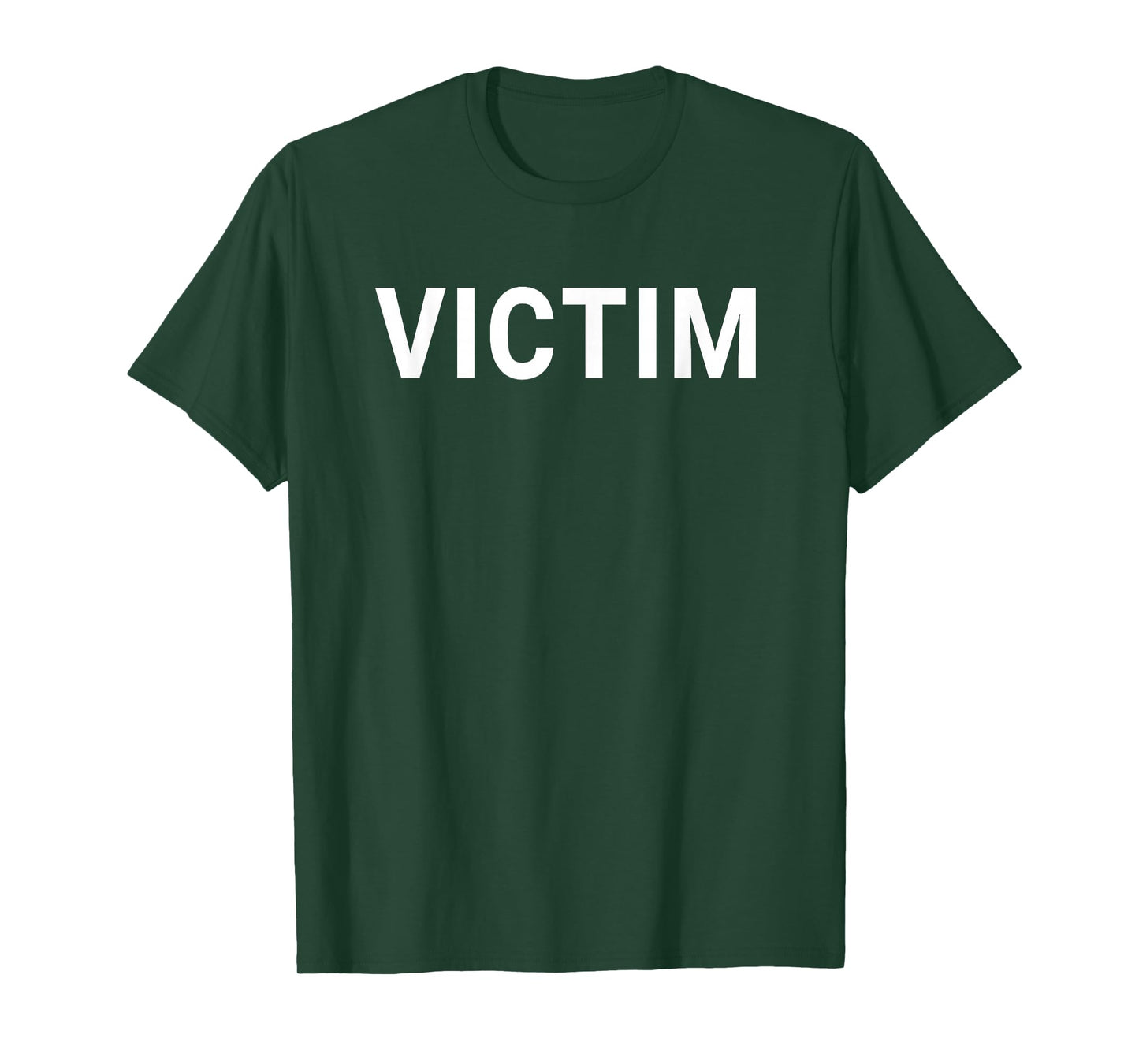Victim Black Classic Letter Print T-Shirt - Men's Small