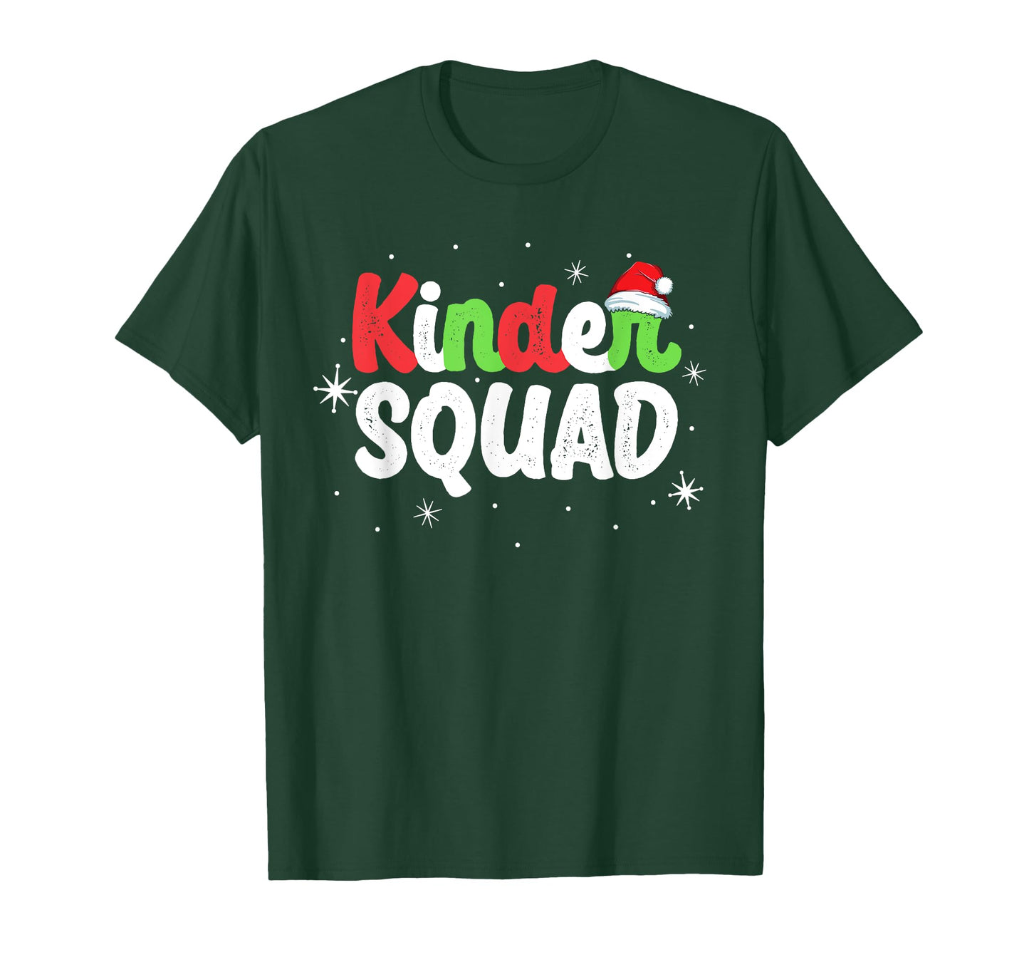 Kinder Squad Kindergarten Teacher Team Matching Christmas Men Women Kids T-Shirt