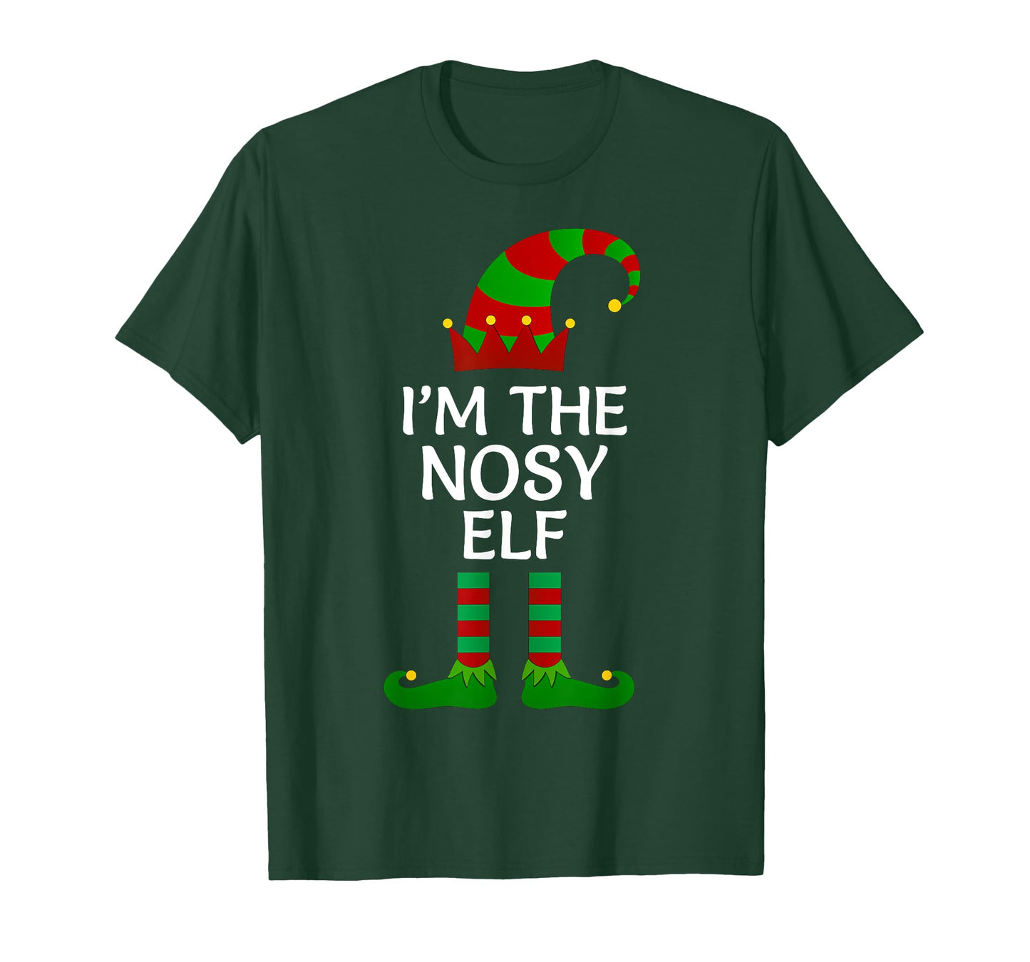 I'm The Nosy Elf Matching Group Family Costume Christmas T-Shirt