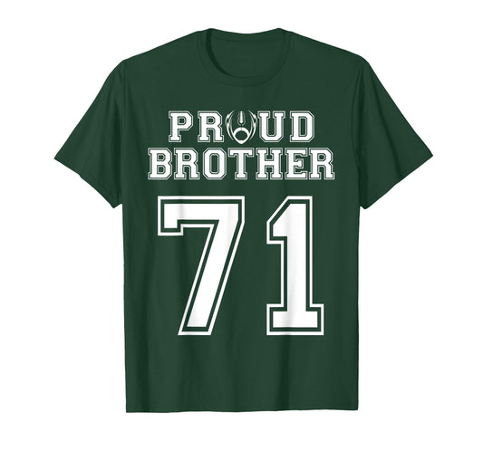 Custom Proud Football Brother Number 71 Personalized For Men T-Shirt