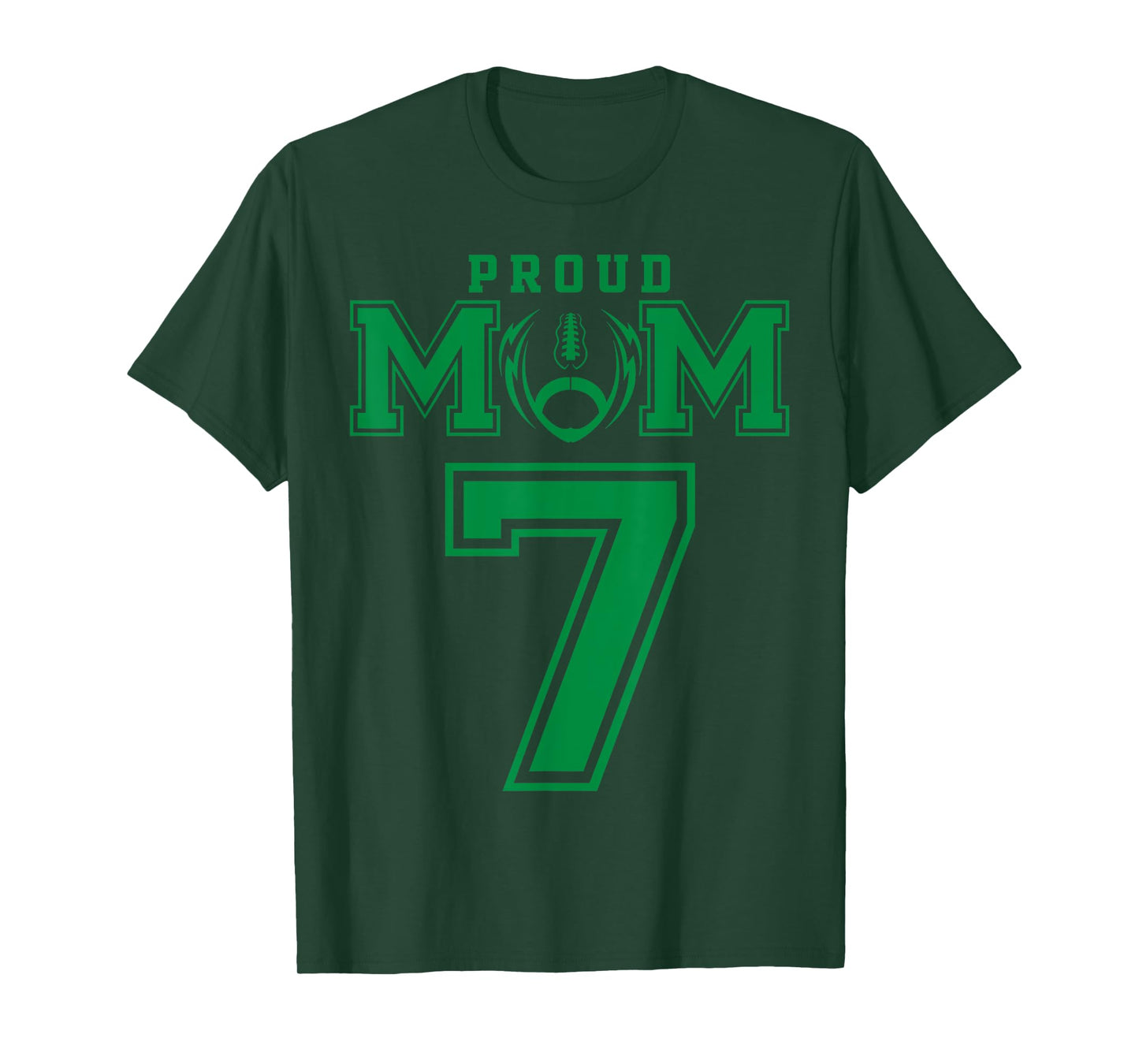 Custom Proud Football Mom Number 7 G Personalized T-Shirt
