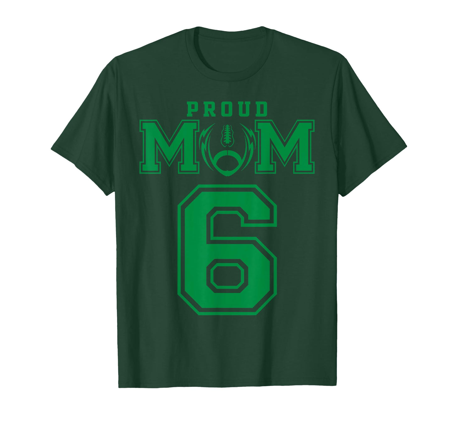 Custom Proud Football Mom Number 6 G Personalized T-Shirt