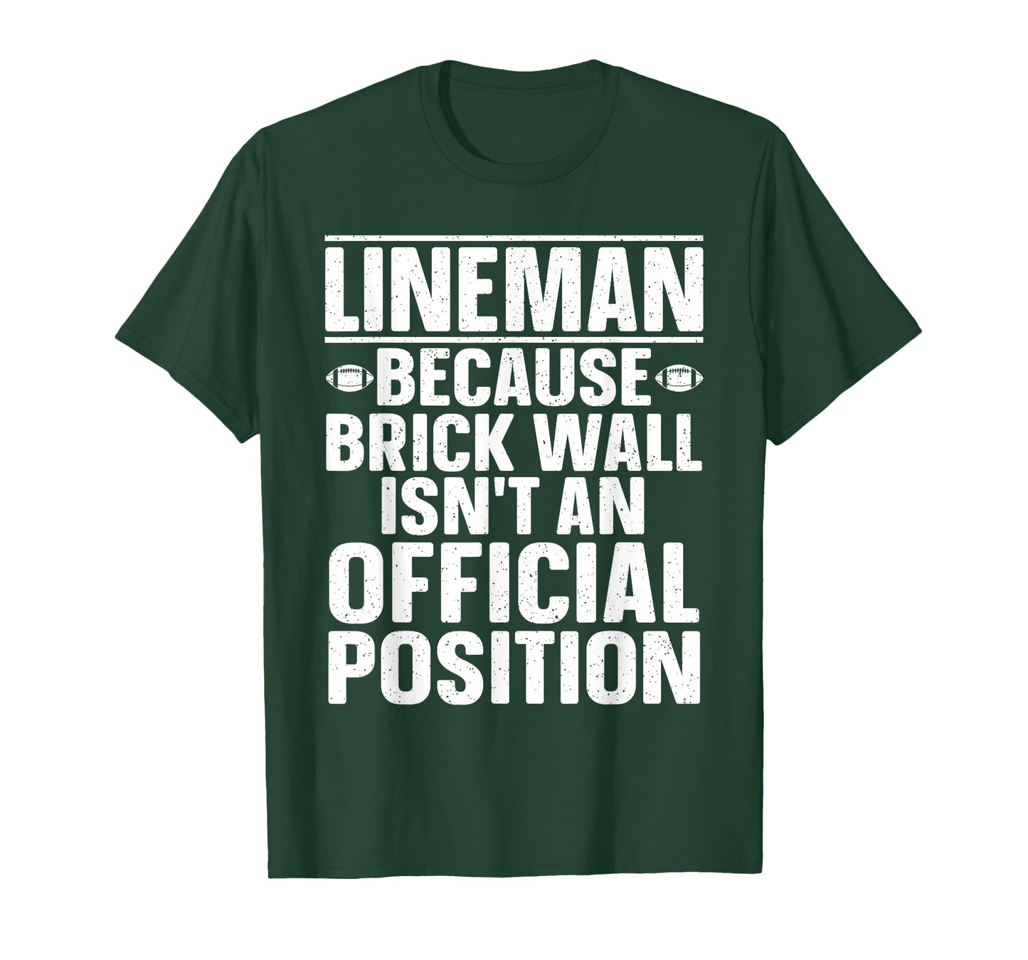 Lineman Football Art For Men Women Football Player Lineman T-Shirt