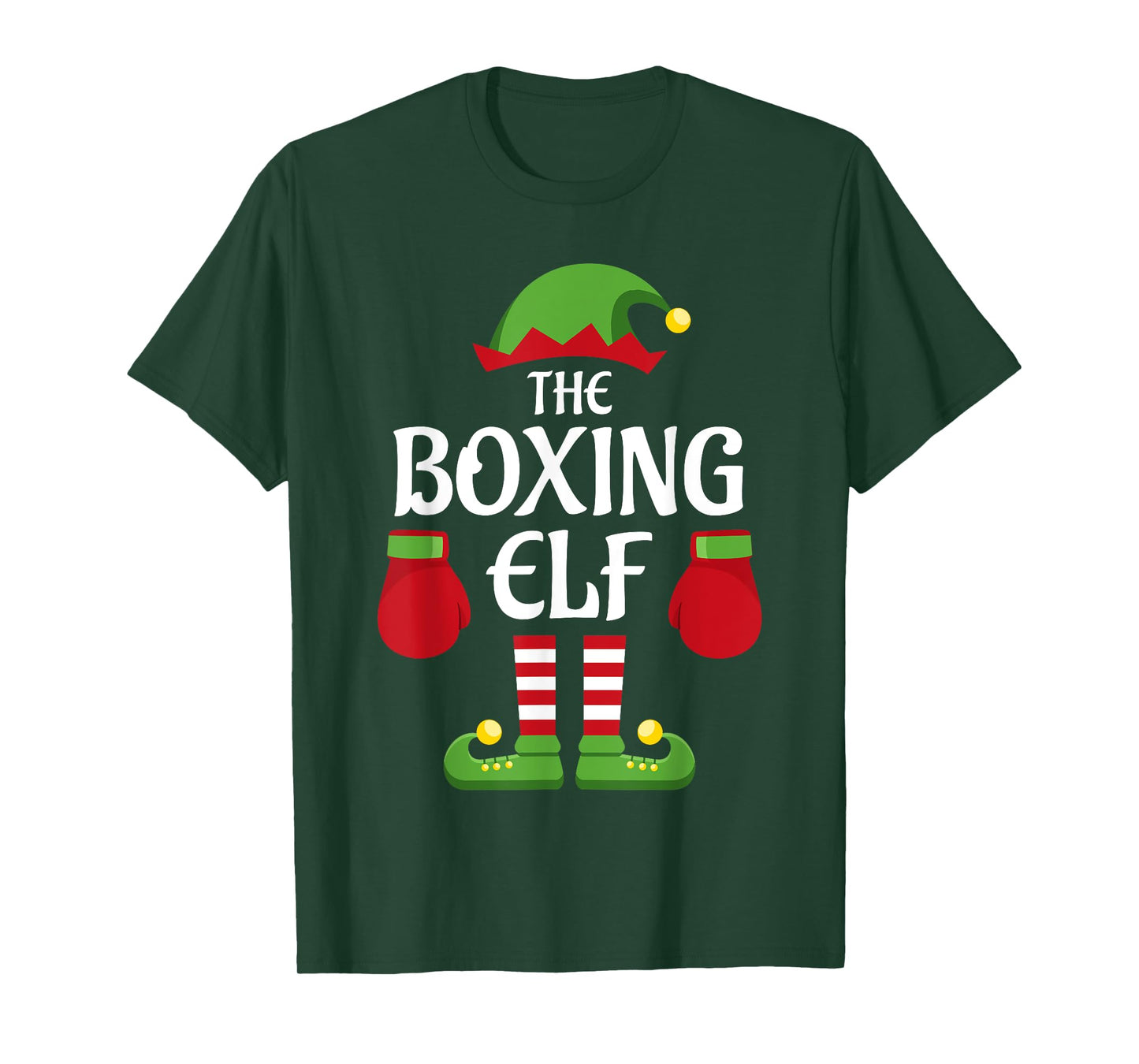 Boxing Elf Family Matching Group Christmas Boxer T-Shirt