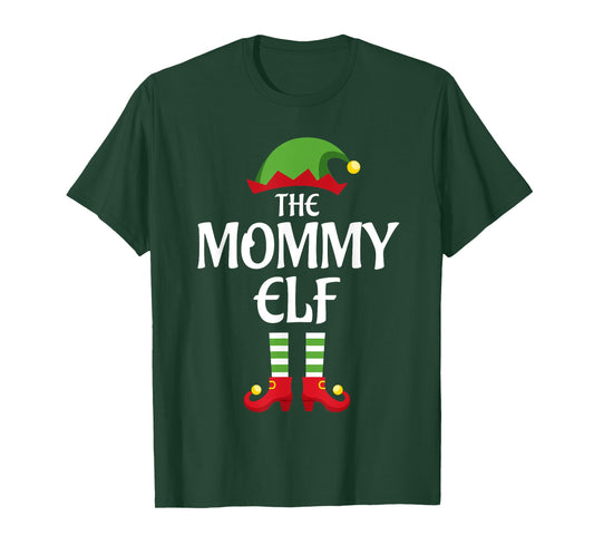 Mommy Elf Family Matching Group Christmas Mom T-Shirt