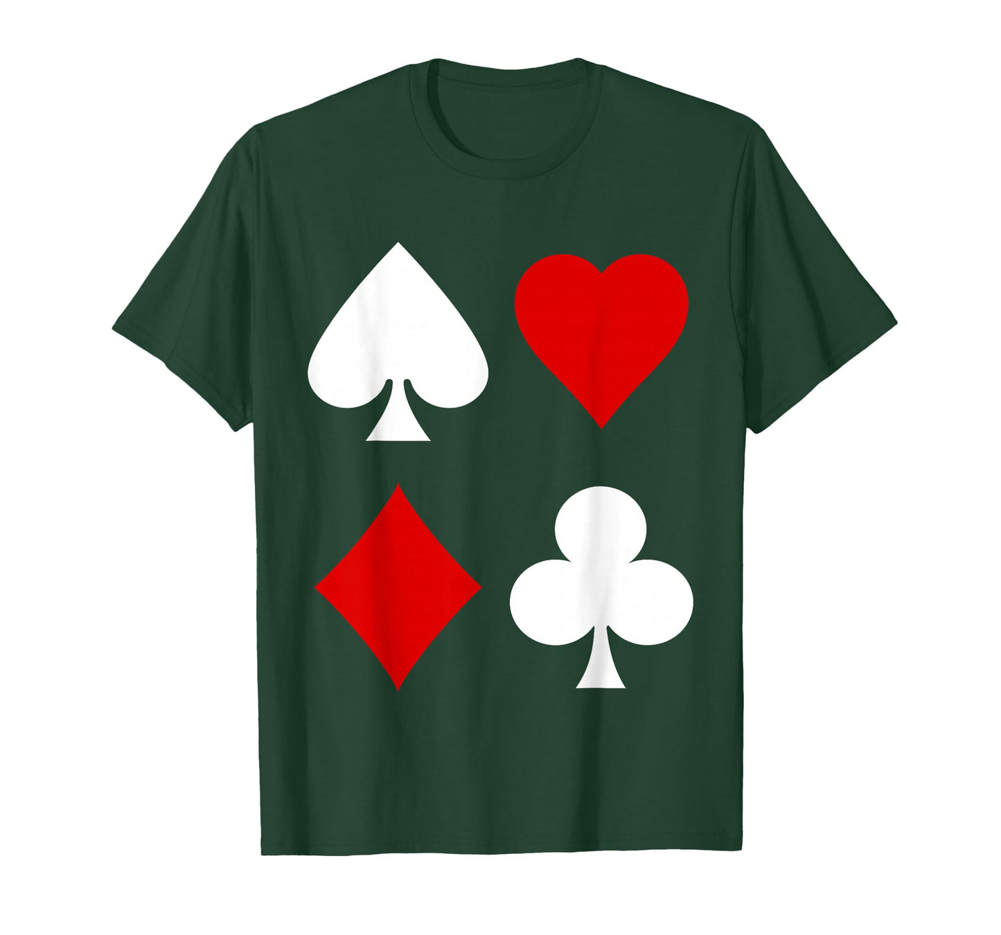 Playing Card Diamonds Spades Clubs Hearts Symbol Poker Rummy T-Shirt