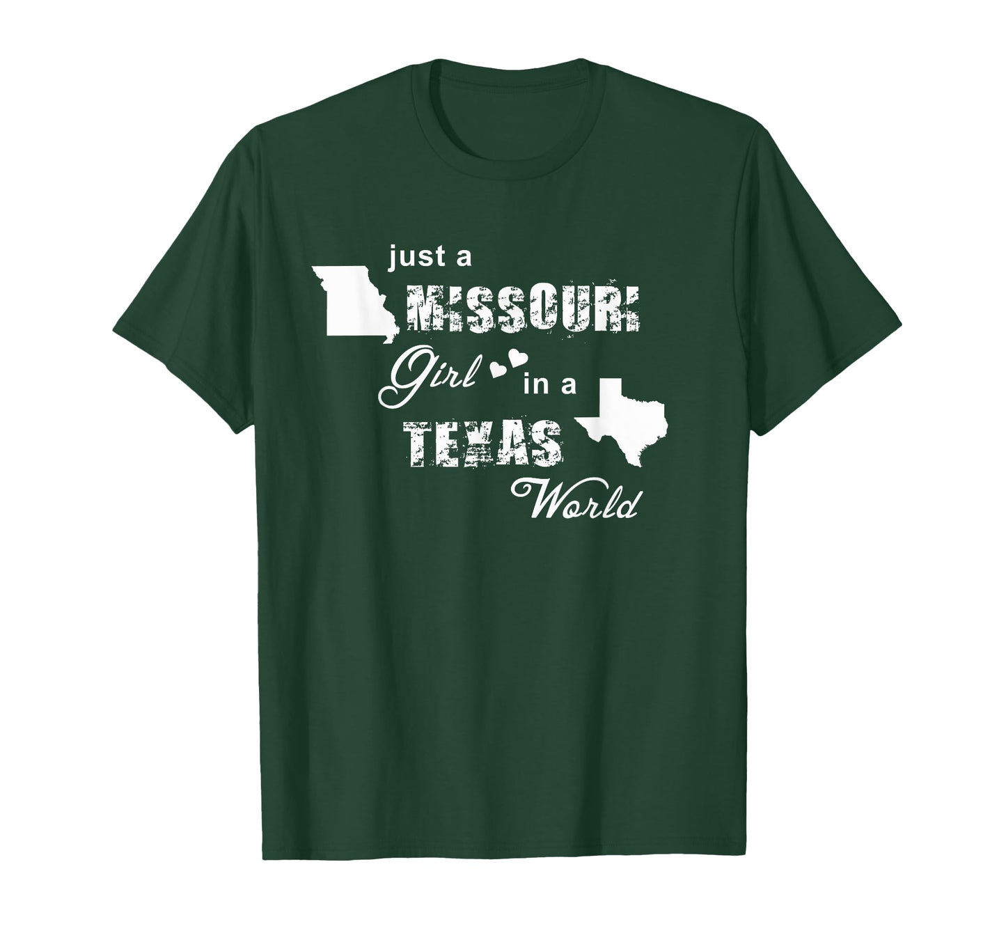 Just a Missouri girl in a Texas world T-shirt T-Shirt