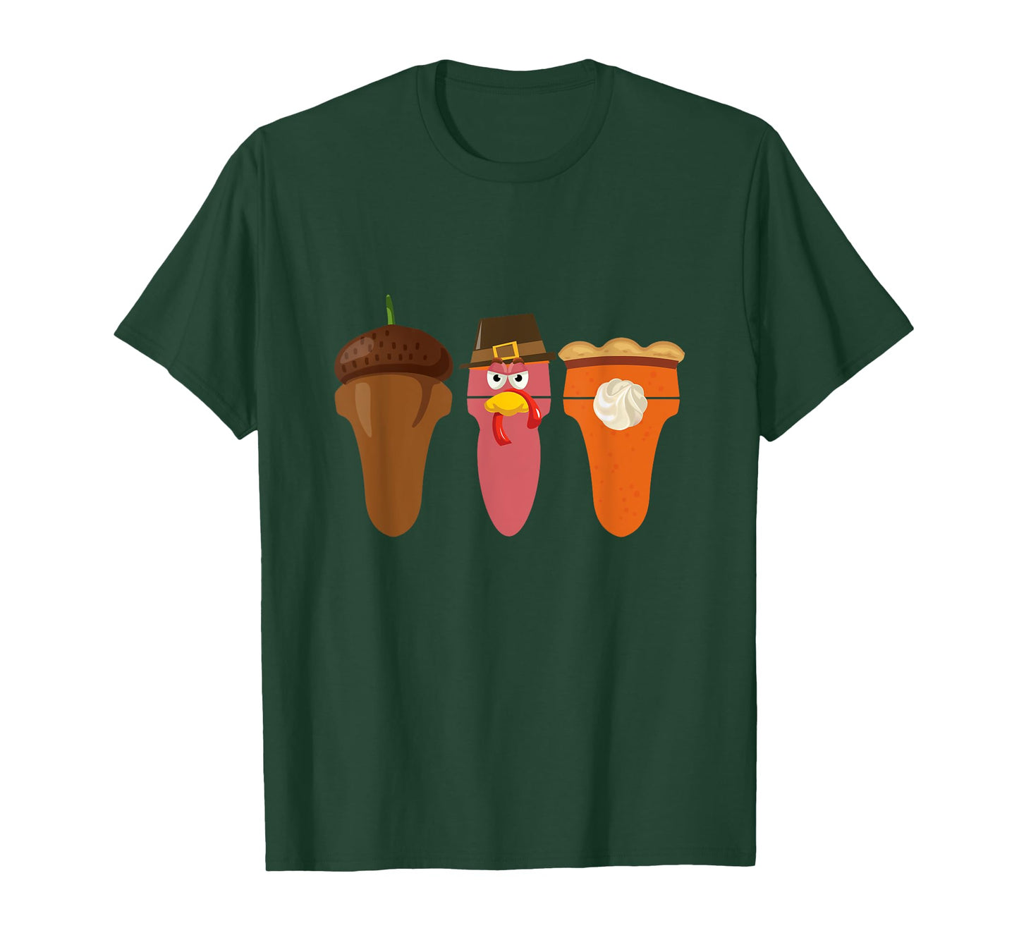 Sonographer Thanksgiving Acorn Turkey Pumpkin Pie Ultrasound T-Shirt