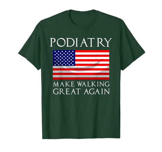 Funny Podiatrist Gift Cool Podiatry American Flag Doctors T-Shirt