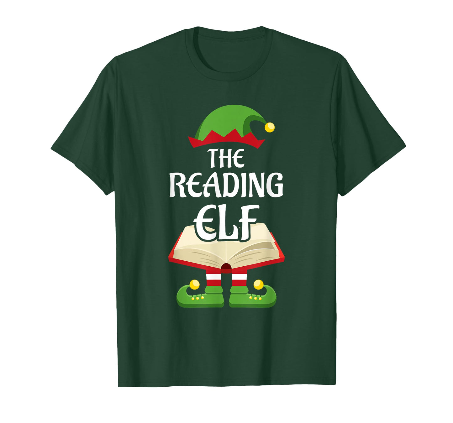 Reading Elf Family Matching Group Christmas Books T-Shirt