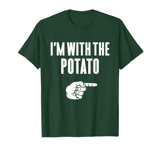 I'm With The Potato Funny Halloween Couple Costume Gift T-Shirt