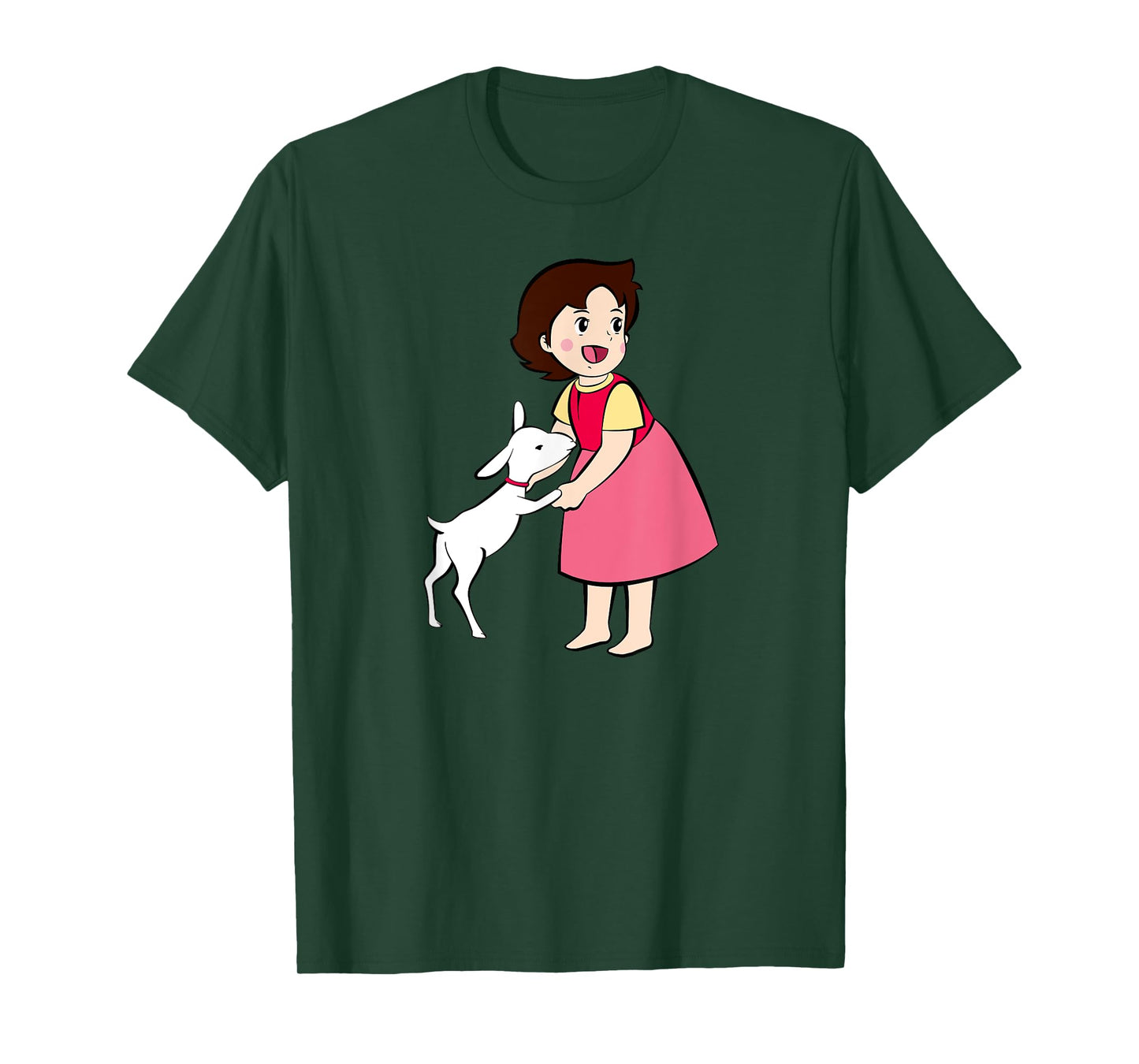 Heidi with Goat Cute Cartoon TV Series T-Shirt