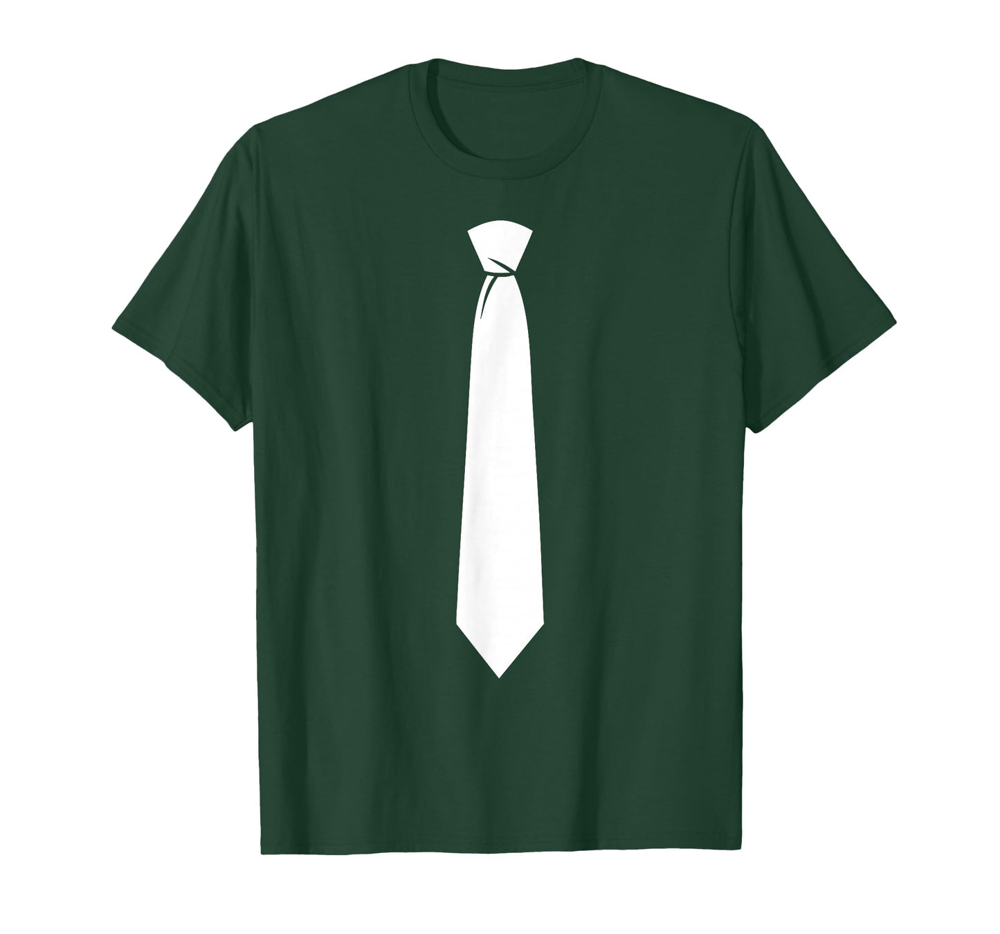 White Tie Costume Shirt Adult Men Women Kids Tie Costume T-Shirt