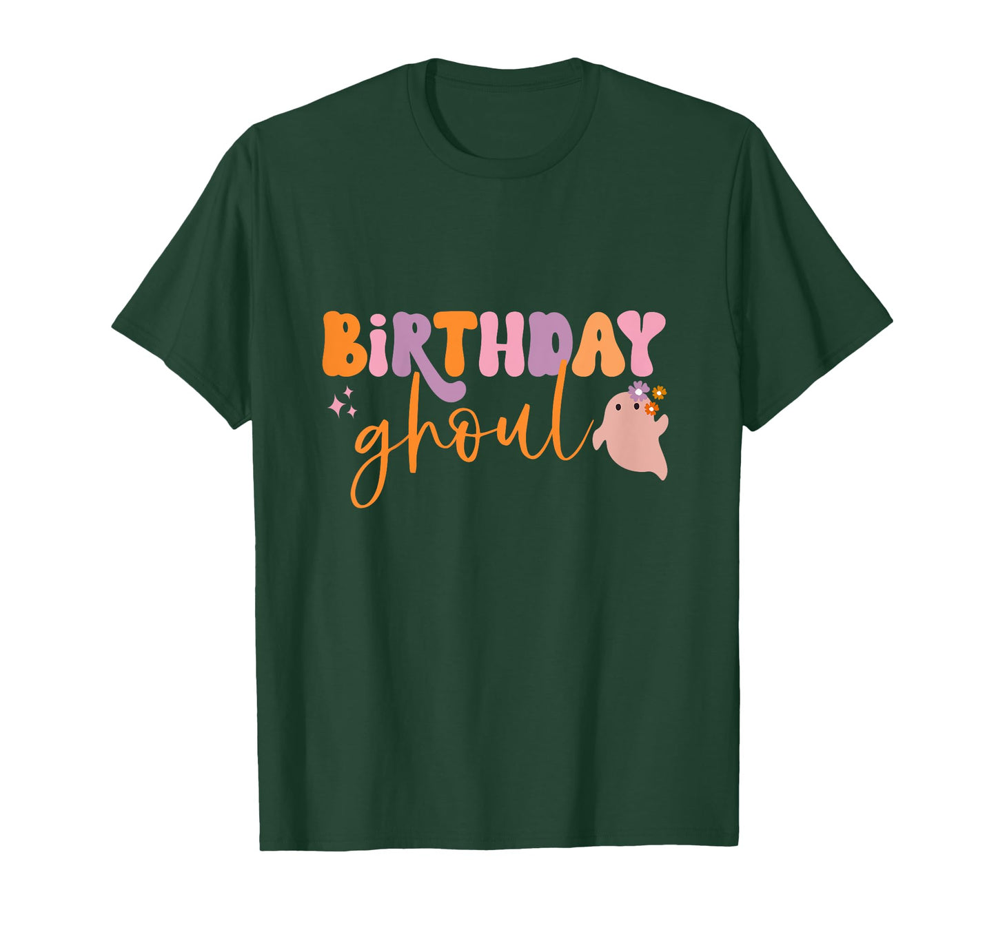 Kids Birthday Ghoul Girl Child Cute Ghost Halloween Family Party T-Shirt