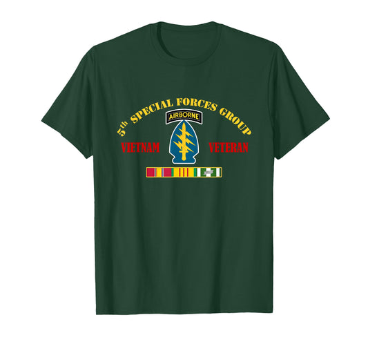 5th Special Forces Group Vietnam Veteran Military Papa Xmas T-Shirt