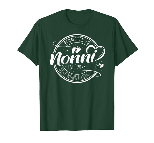 Promoted To Nonni Est 2025 Soon To Be Nonni Mother's Day T-Shirt