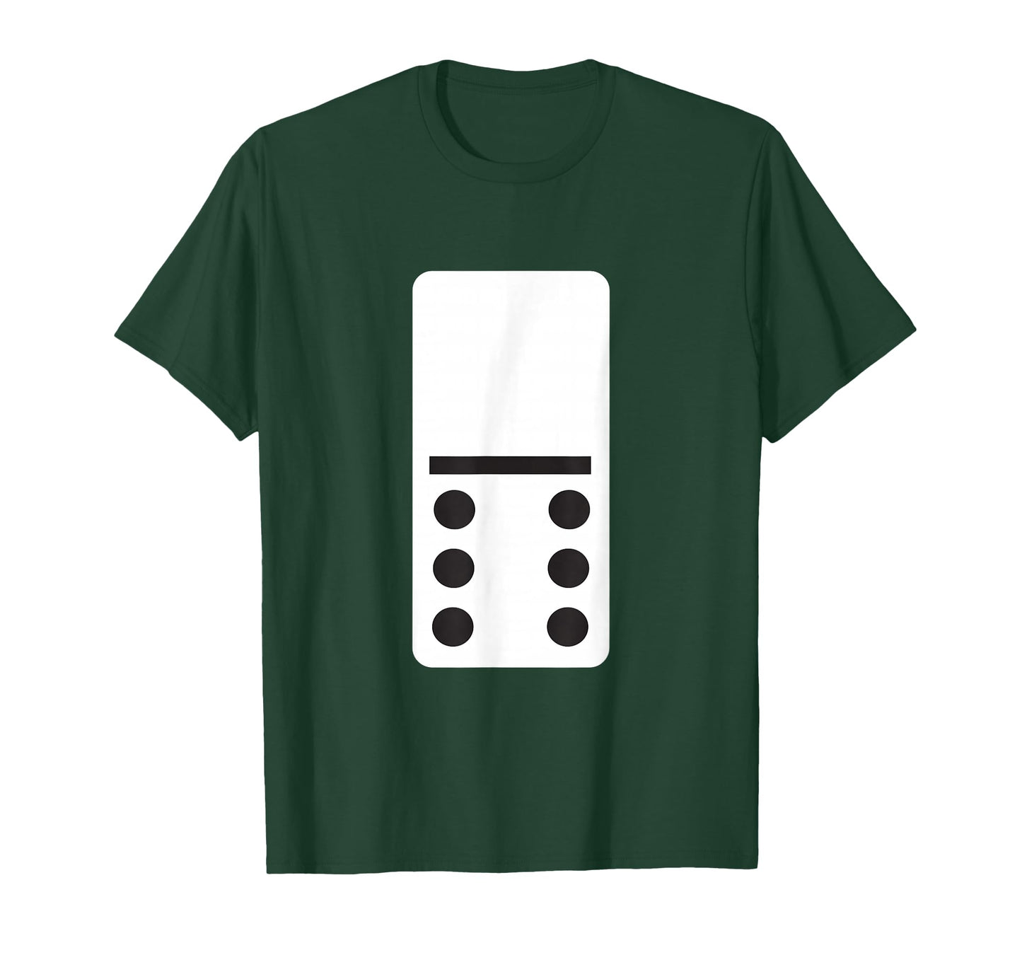 Blank Six Dominoes Costume 0-6 Domino Game Birthday T-Shirt