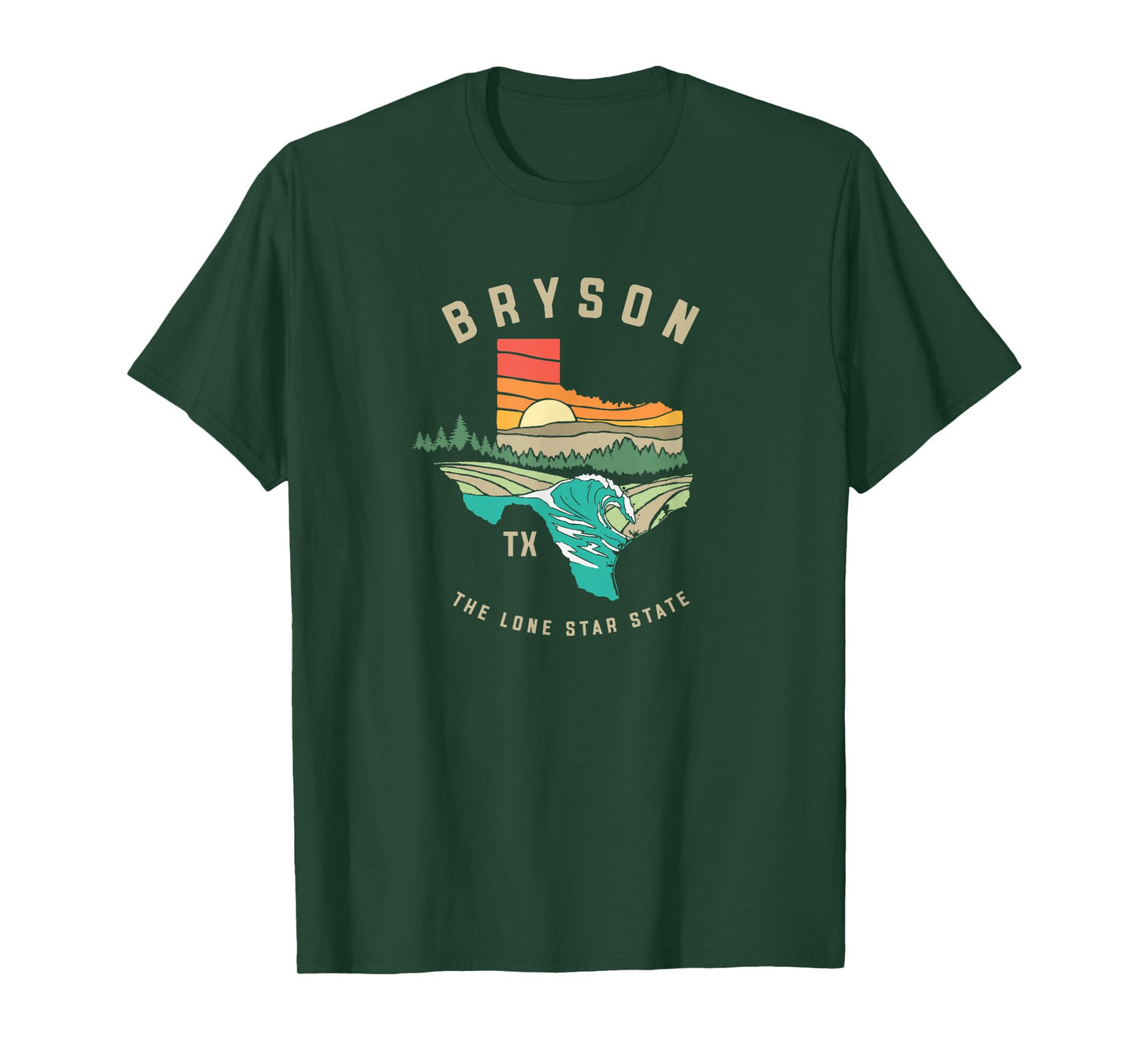 Bryson Texas Outdoors Vintage Nature Illustration T-Shirt
