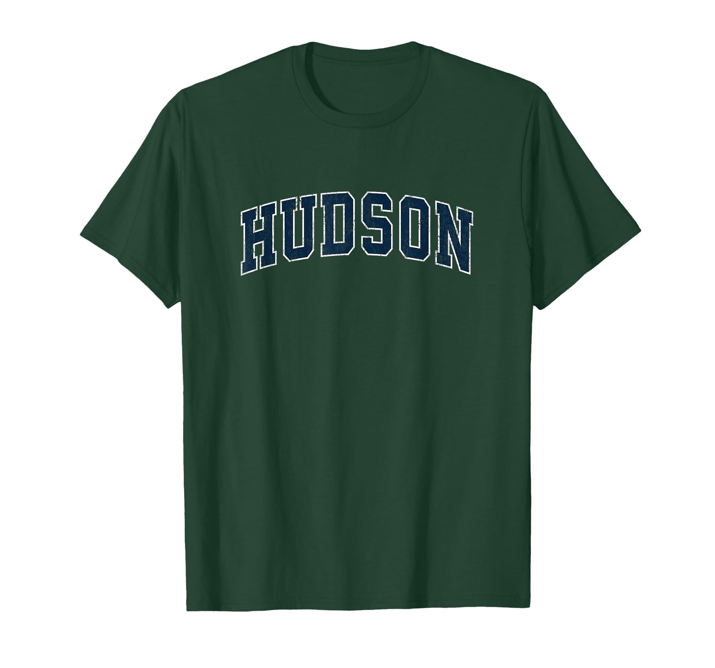 Hudson Massachusetts MA Vintage Sports Design Navy Design T-Shirt