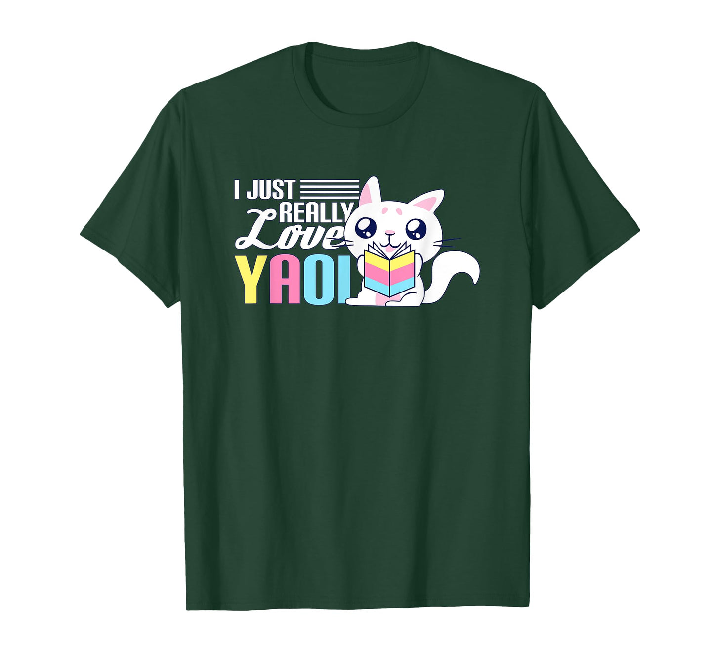 Fujoshi Yaoi Manga BL Boy Love I Kawaii Cute Cat Anime T-Shirt