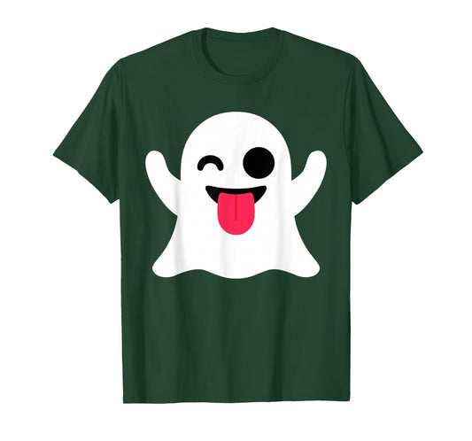 Funny Emoticon Cute Ghost Boo Face Halloween Costume T-Shirt