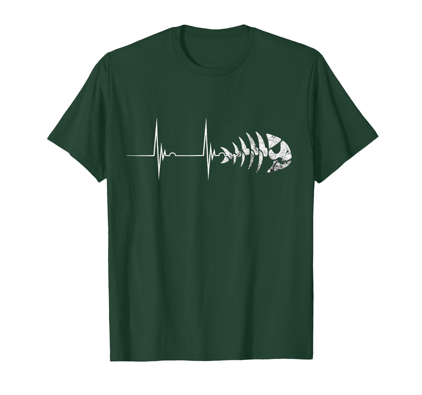 Pirate Fish Heartbeat ECG Pulse Pastafari FMS Pendant T-Shirt