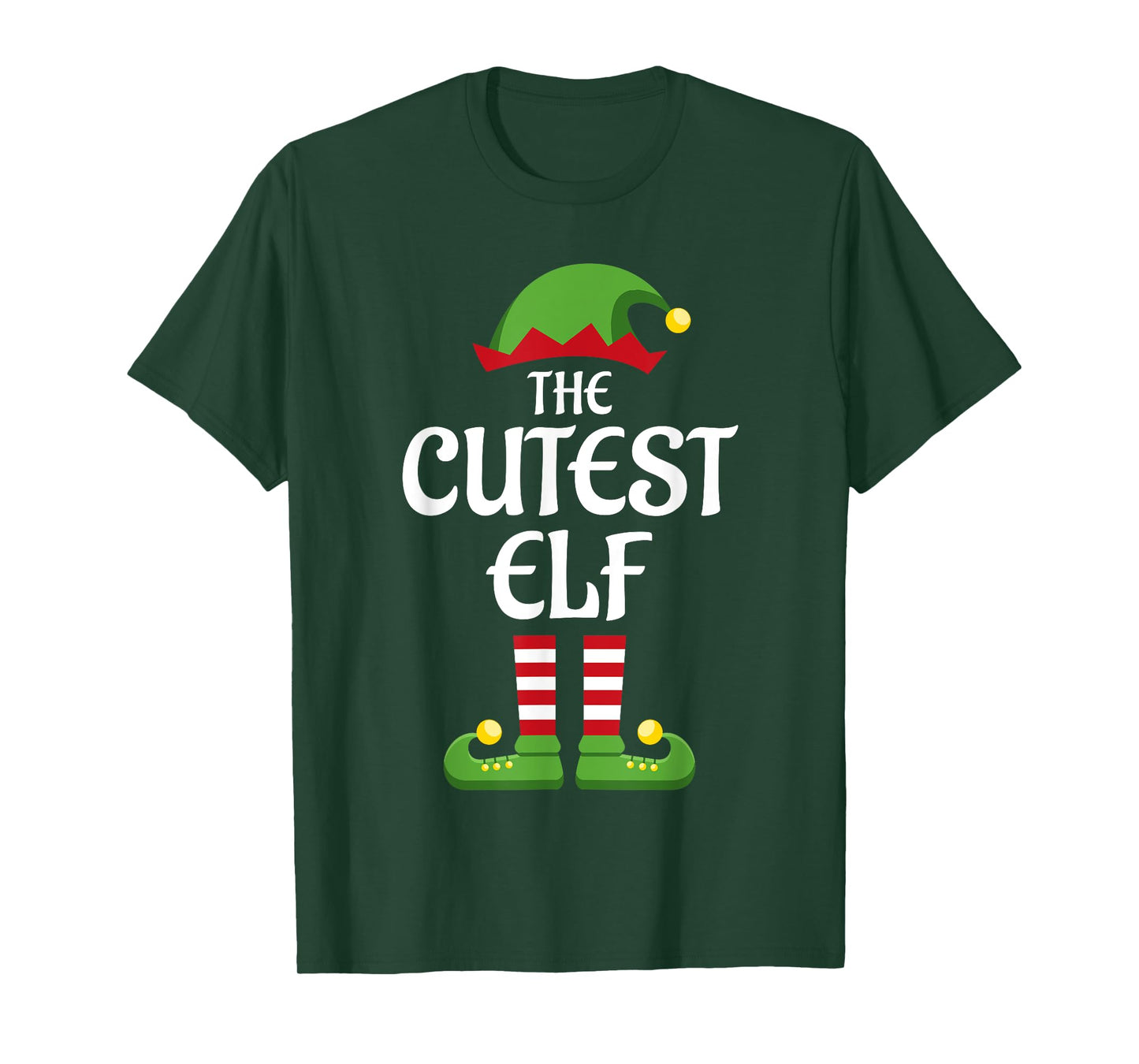 Cutest Elf Family Matching Group Christmas Cute T-Shirt