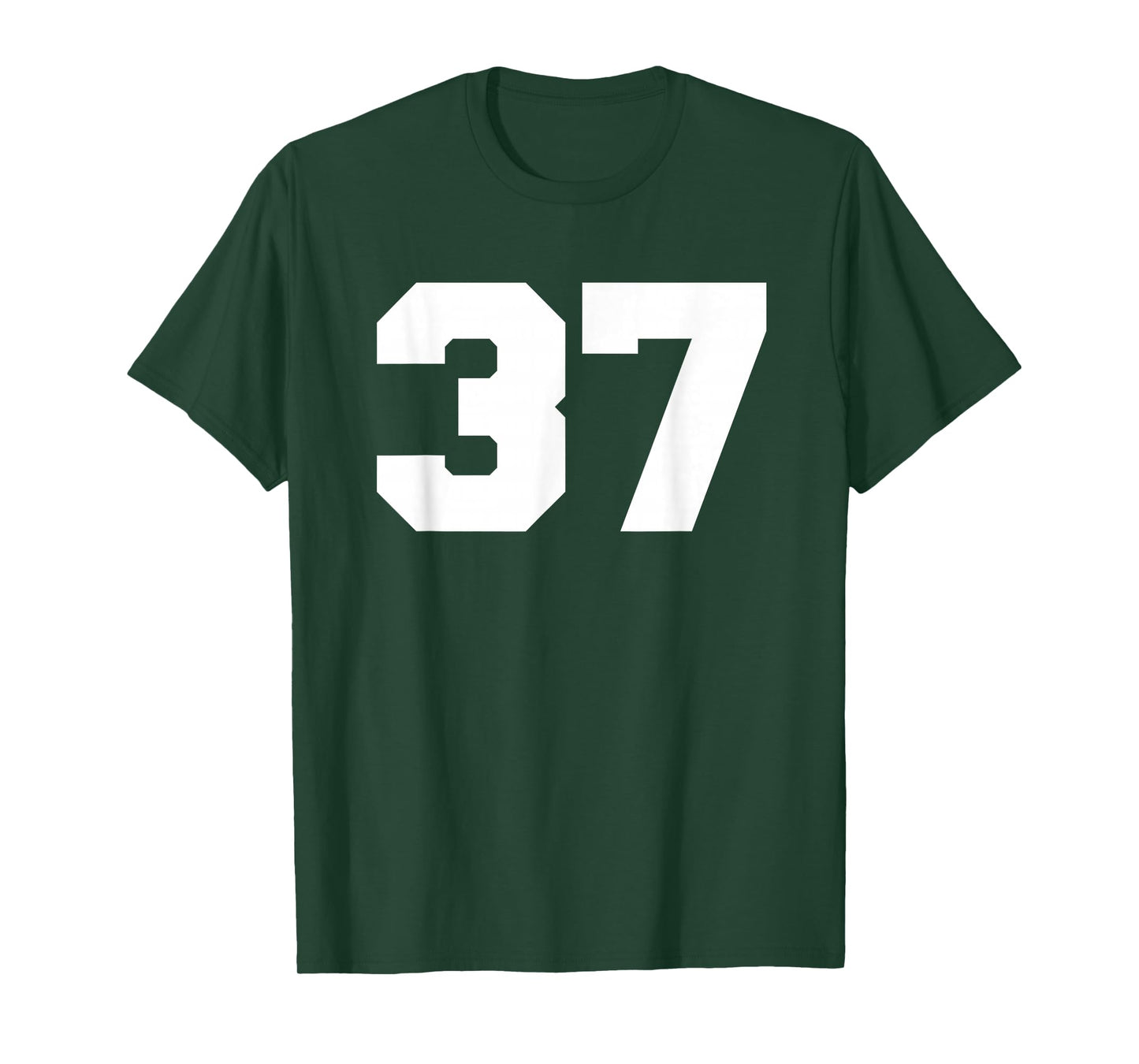 Number 37 Sports Jersey Player #37 Fan FRONT Print Varsity T-Shirt