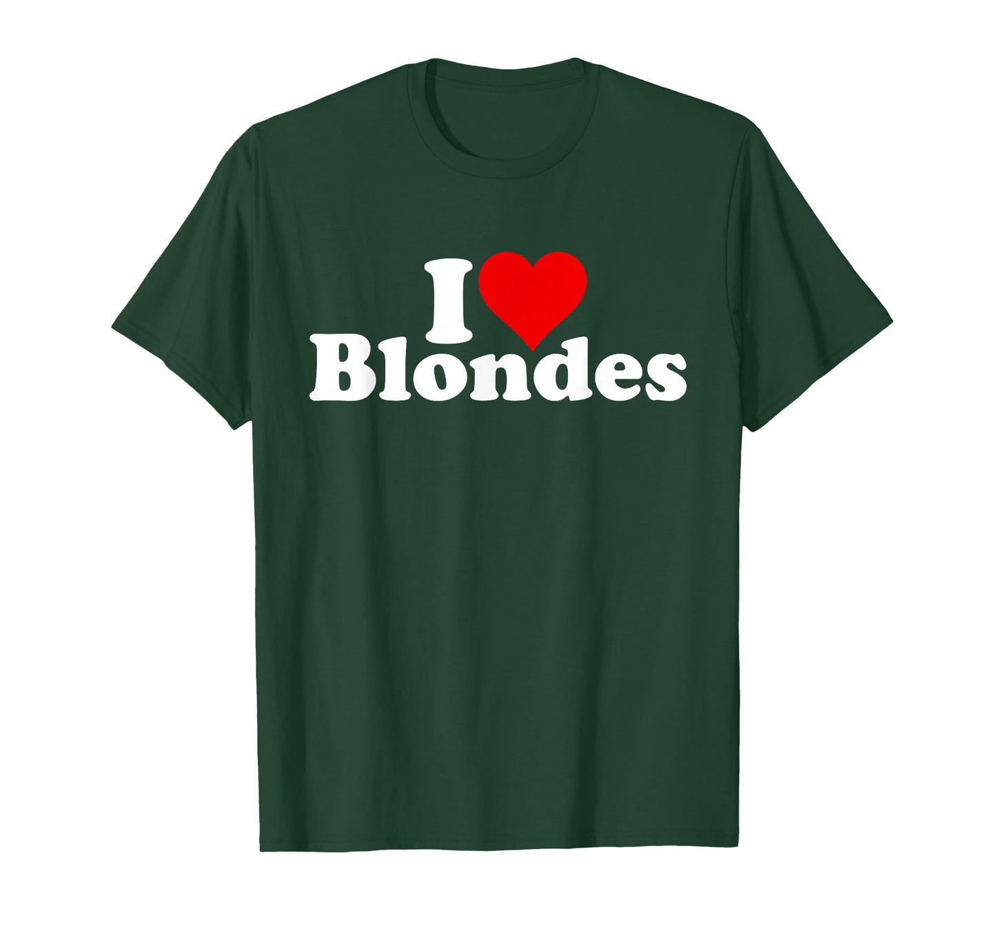 I Love Heart Blondes Blonde Hair T-Shirt