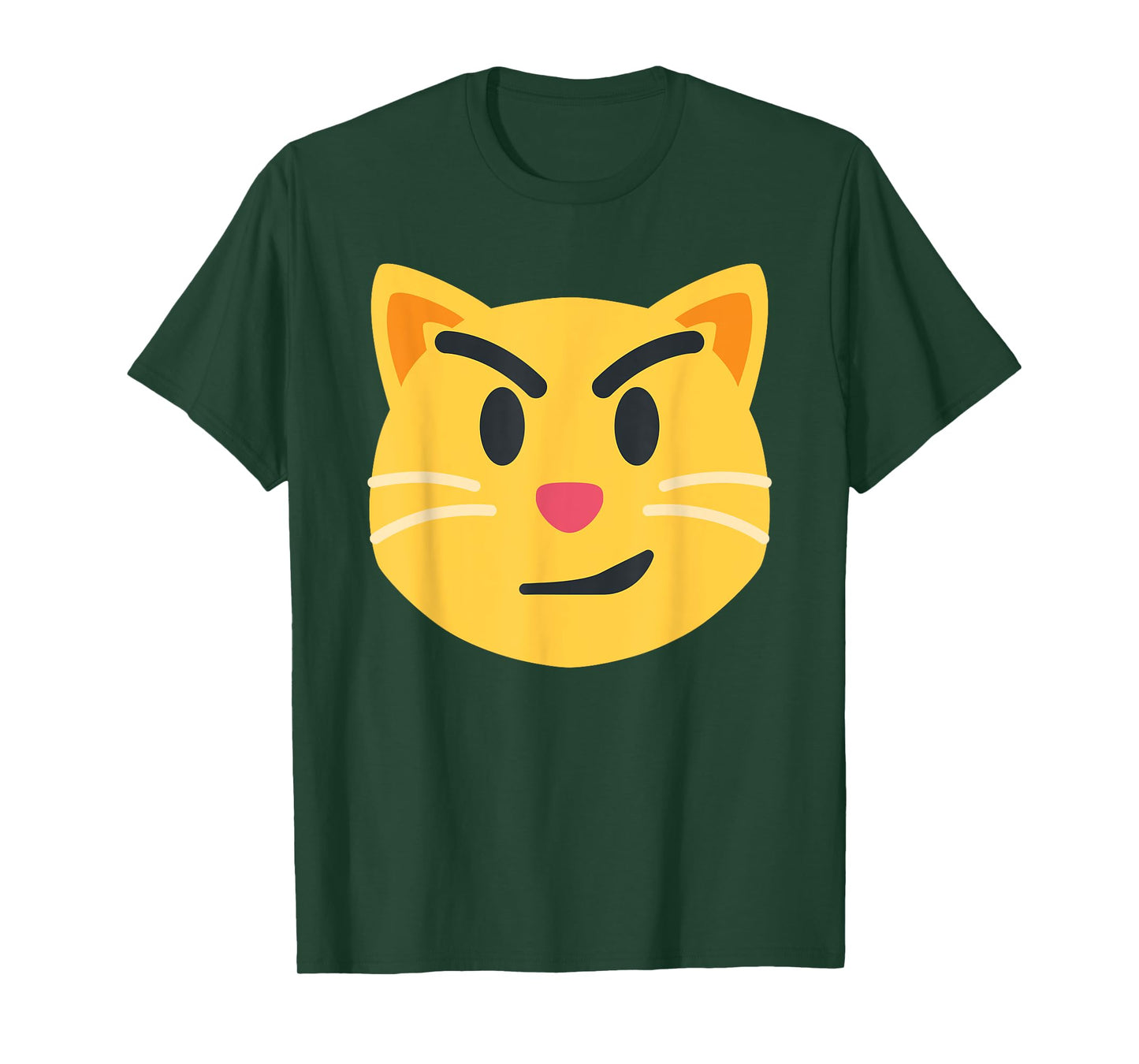 Smirking Cat Emoticon Face with Wry Smile Cat T-Shirt